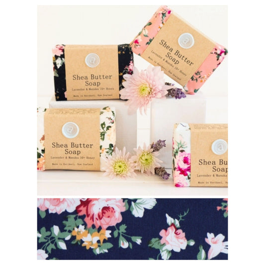 Anoint  Shea Butter Soap (Navy Floral Bouquet)
